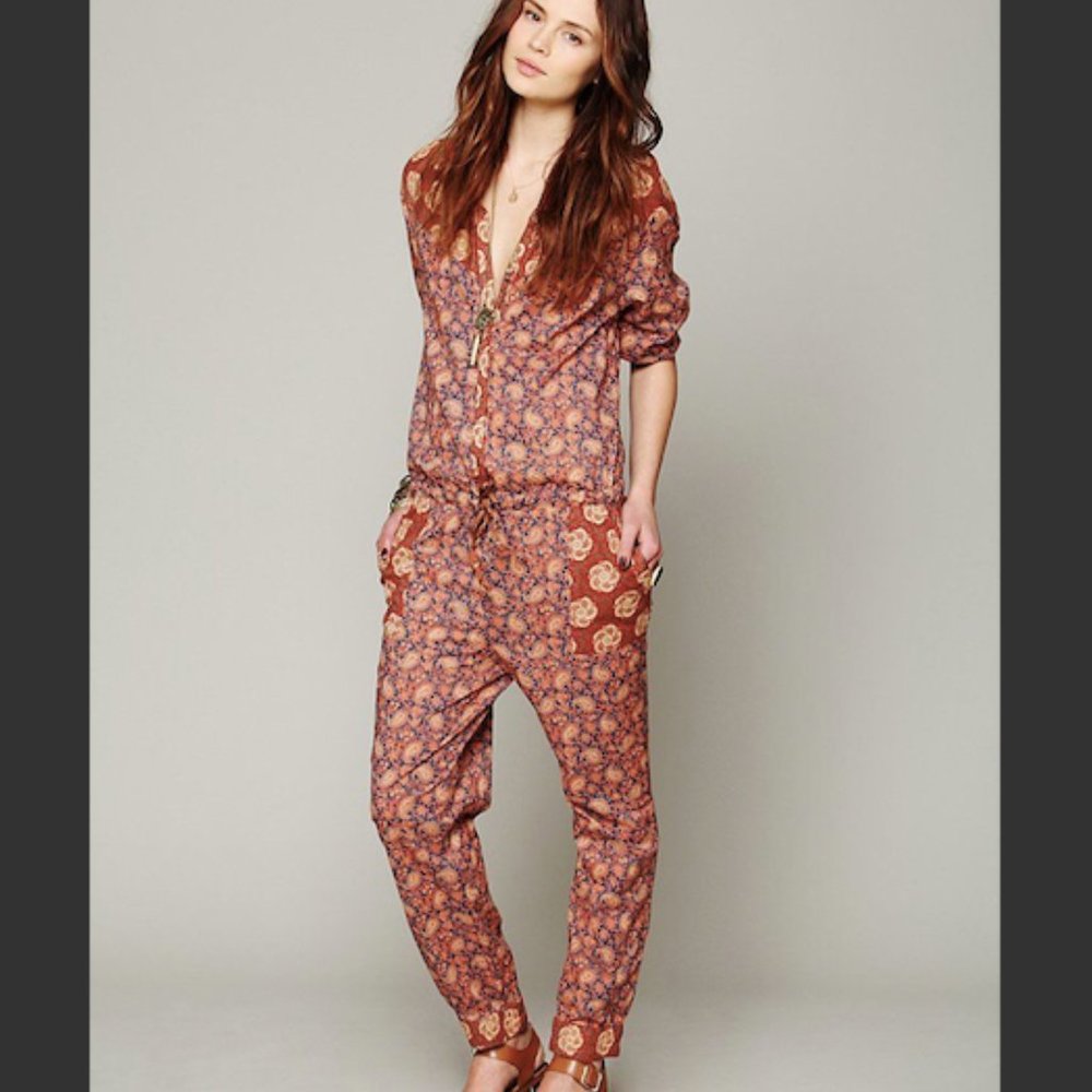 Maison Scotch Mixed Florals Jumpsuit women's small